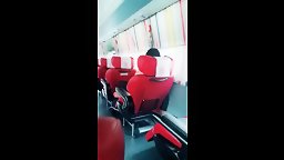 Korean Guy Masturbation on a Bus, behind a Stranger